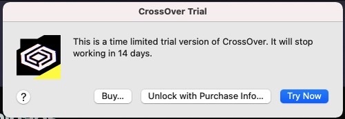 CodeWeavers CrossOver regisztrálása. Kattintás a nagyobb mérethez!